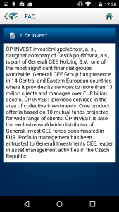 Mobile application ČP Invest | eMan